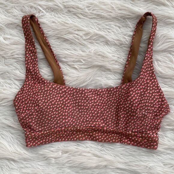 Aerie | Polka Dot Wide Strap Scoop Bikini Top Swimsuit Size M - Picture 3 of 8